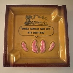 Vintage Kitschy Souvenir Ashtray 1960’s Hawaii